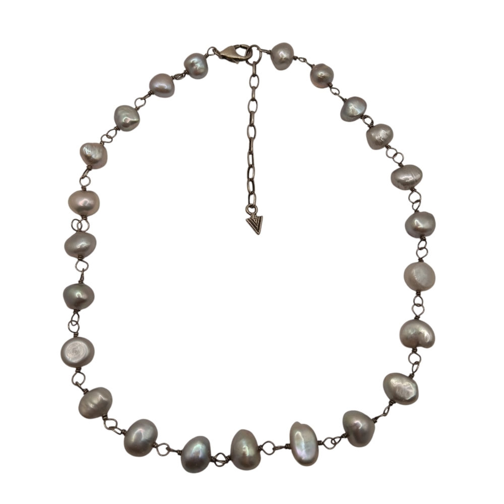 Silpada Sterling Silver Iridescent Pearl Necklace N1800